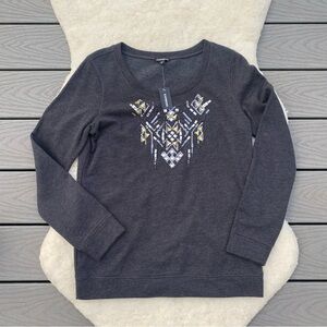 Express Jeweled crewneck sweater